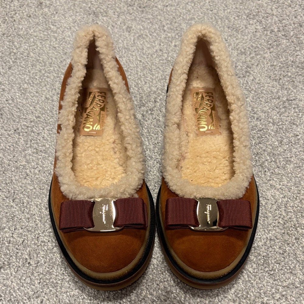 Ferragamo Ballet Flats Kidskin, Shearling - Picture 10 of 10